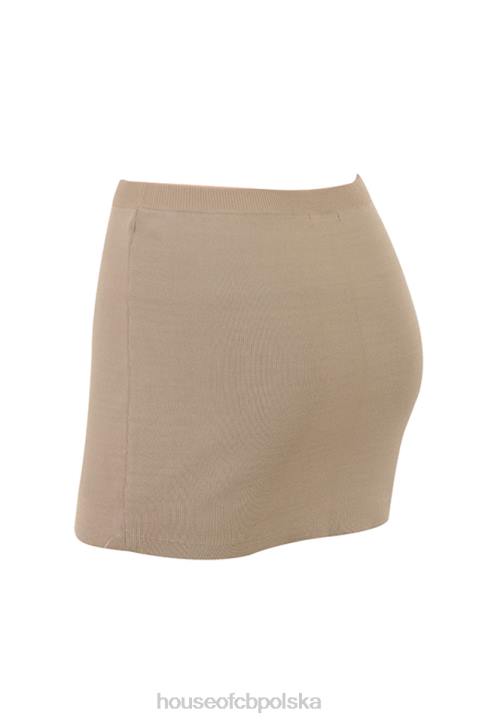 House of CB Mini Spódnica Dzianinowa Ciemnoszara Trendy Modne Must Have
