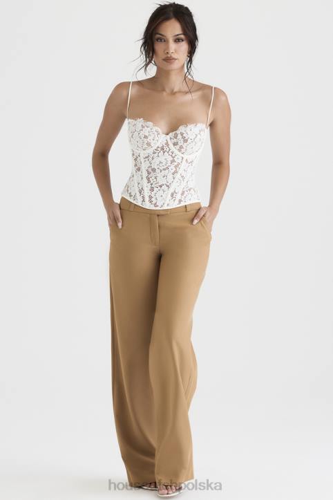 House of CB Cameron Caramel luźne dopasowane spodnie trendy stylowe odzież