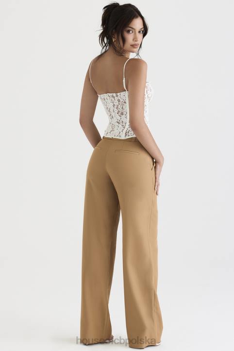 House of CB Cameron Caramel luźne dopasowane spodnie trendy stylowe odzież