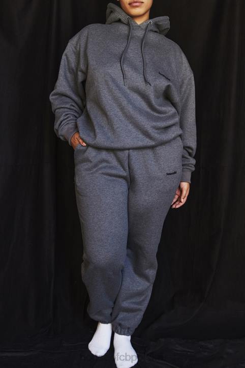 House of CB Ciemnoszare Polarowe Spodnie do Joggingu Komfortowe i Stylowe