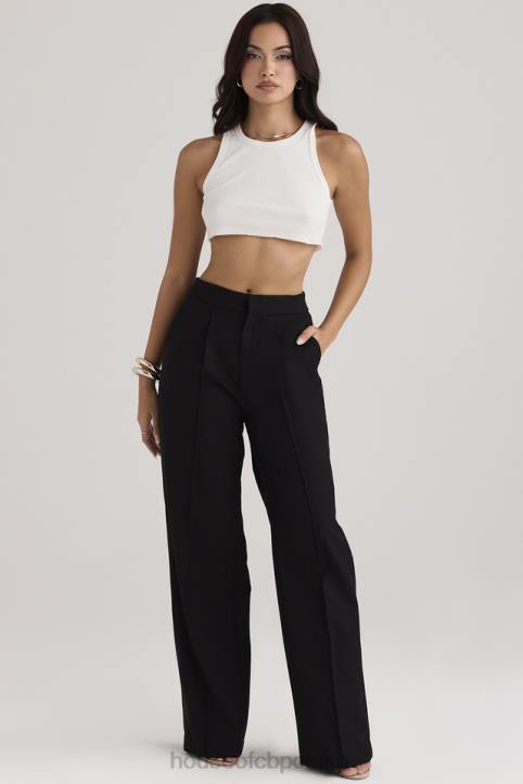 House of CB Luźne Czarne Spodnie Alivia Stylowe i Modne