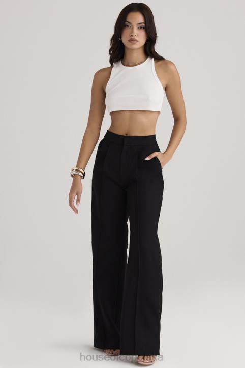 House of CB Luźne Czarne Spodnie Alivia Stylowe i Modne