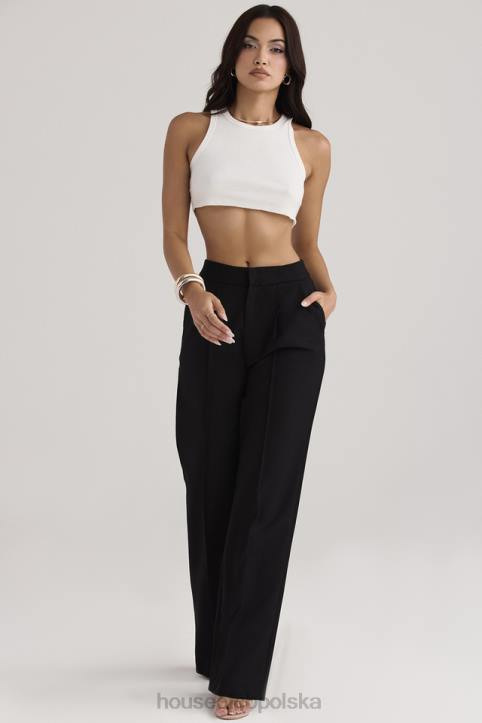 House of CB Luźne Czarne Spodnie Alivia Stylowe i Modne