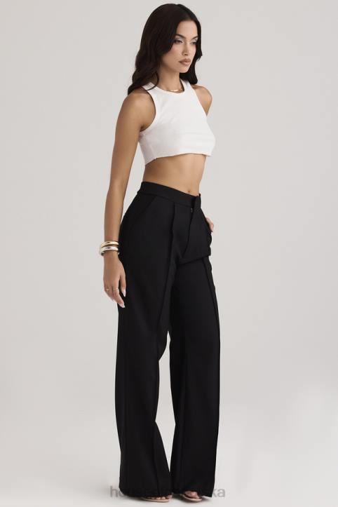 House of CB Luźne Czarne Spodnie Alivia Stylowe i Modne