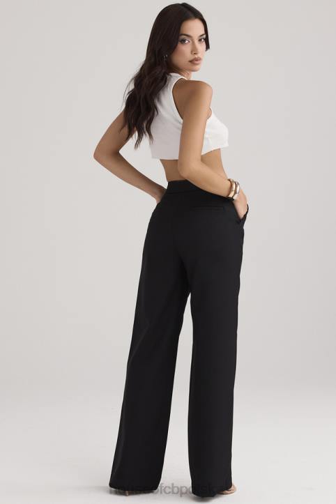 House of CB Luźne Czarne Spodnie Alivia Stylowe i Modne