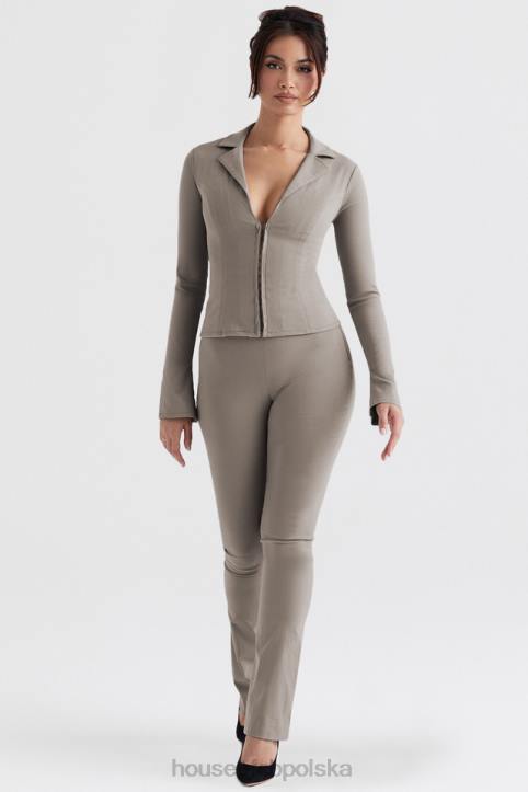 House of CB Laurel spodnie z wysokim stanem dymne modne stylowe
