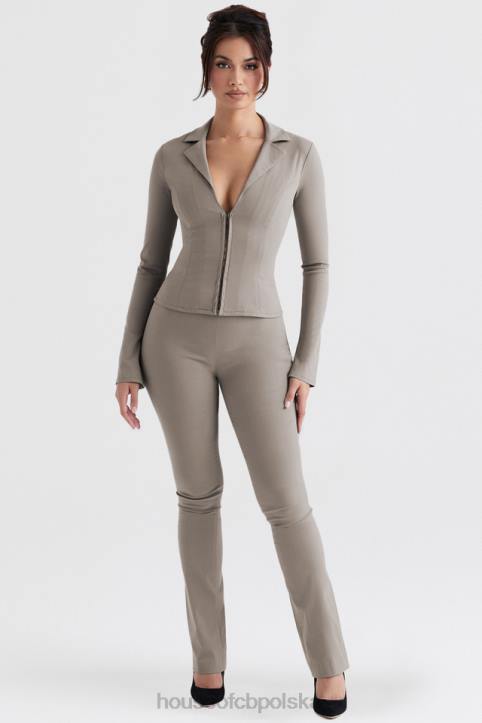 House of CB Laurel spodnie z wysokim stanem dymne modne stylowe