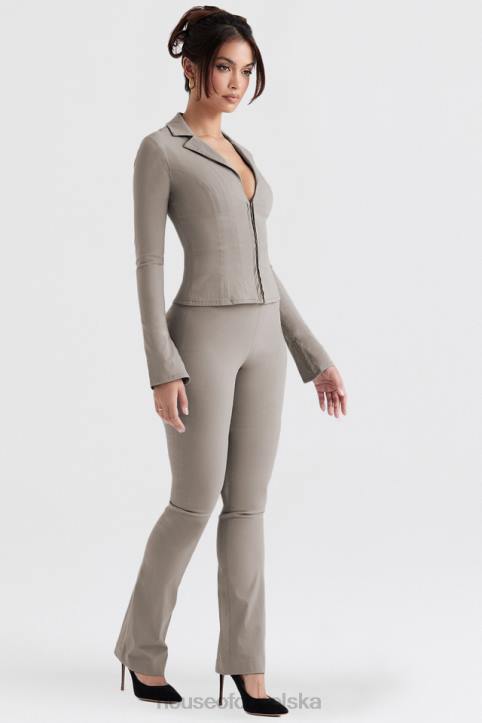 House of CB Laurel spodnie z wysokim stanem dymne modne stylowe