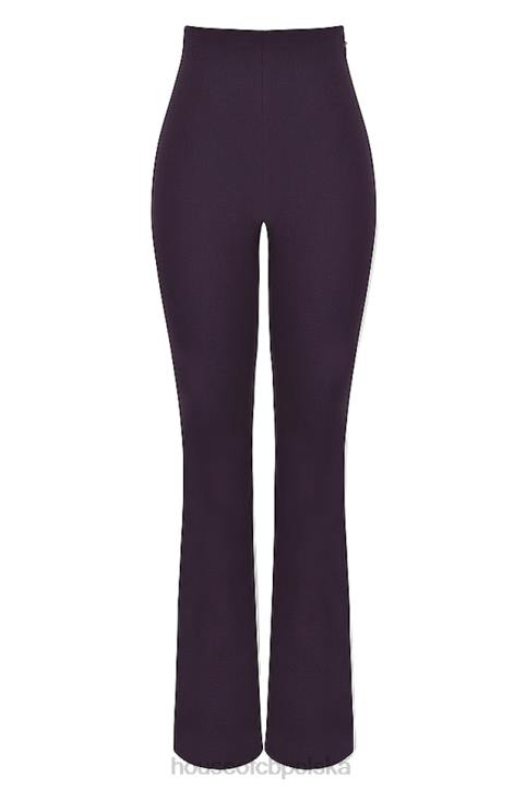 House of CB Spodnie Laurel Night Shade Wysoki Stan Modne i Eleganckie