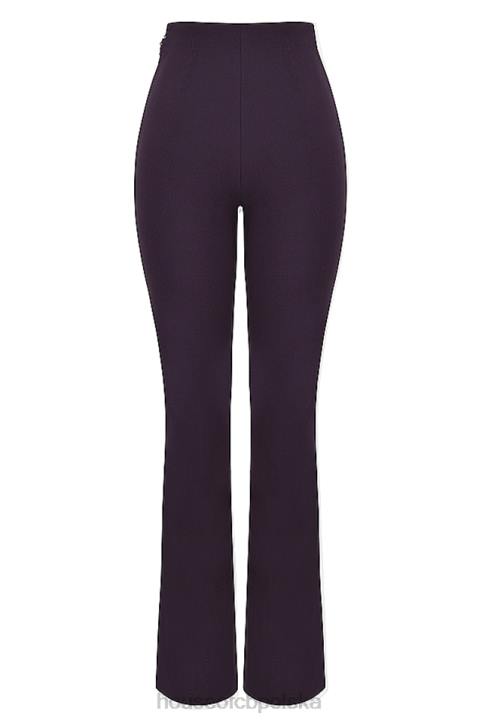 House of CB Spodnie Laurel Night Shade Wysoki Stan Modne i Eleganckie