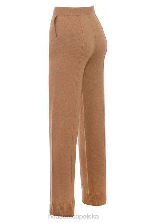 House of CB Spodnie Yalina Camel z kaszmirem modna odzież damska