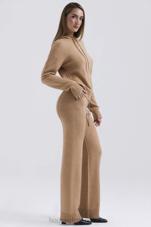 House of CB Spodnie Yalina Camel z kaszmirem modna odzież damska