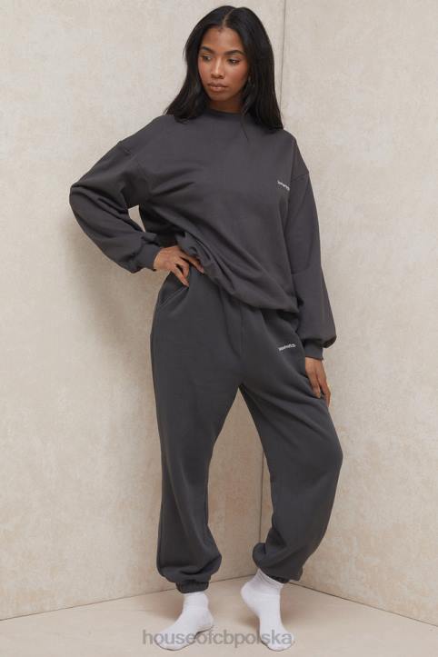 House of CB Polarowe Spodnie do Joggingu Sky Black Komfort i Styl