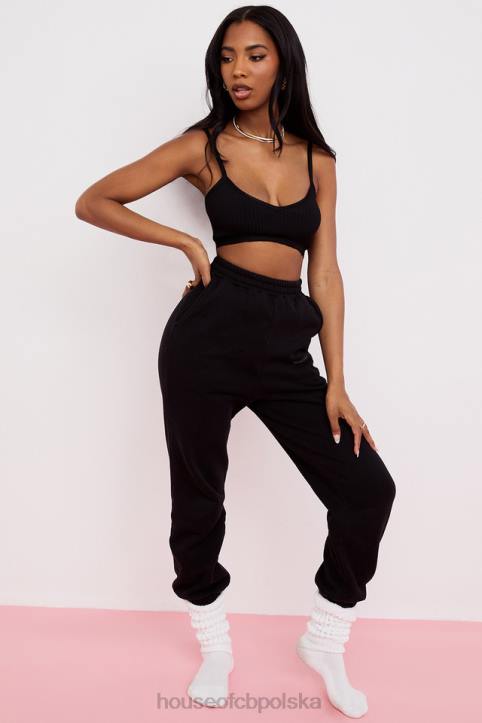 House of CB Polarowe Spodnie do Joggingu Sky Ink Komfort i Styl