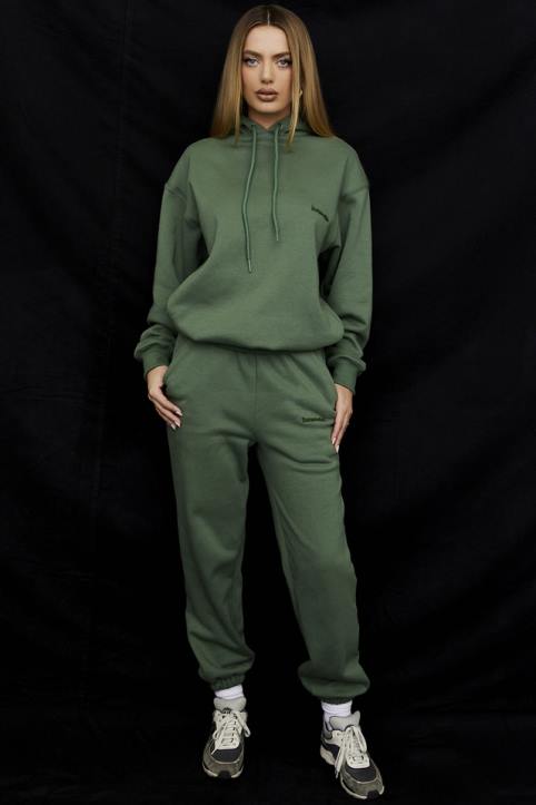 House of CB Polarowe Spodnie do Joggingu Sky Moss Komfort i Styl