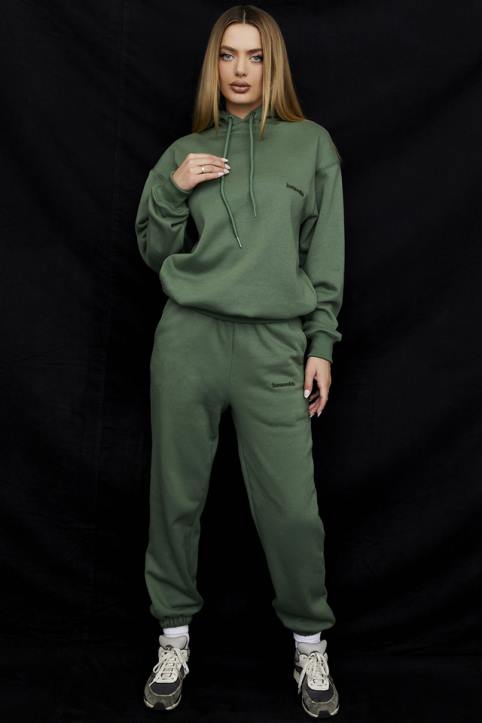 House of CB Polarowe Spodnie do Joggingu Sky Moss Komfort i Styl