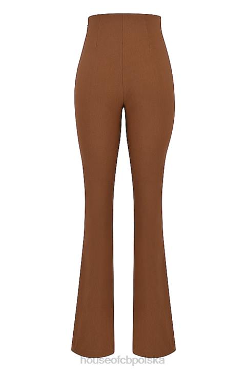 House of CB Spodnie z wysokim stanem laurowe modne i eleganckie