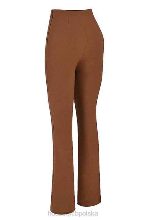 House of CB Spodnie z wysokim stanem laurowe modne i eleganckie