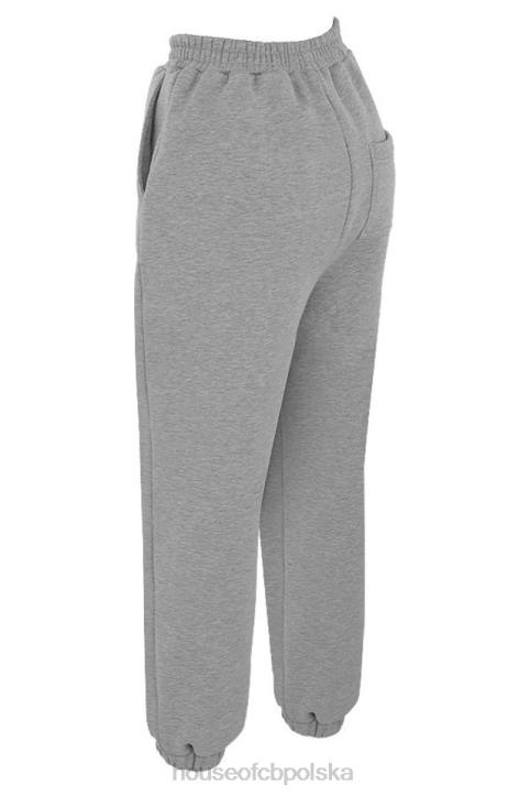 House of CB Szare Spodnie do Joggingu Polarowe Komfort i Styl