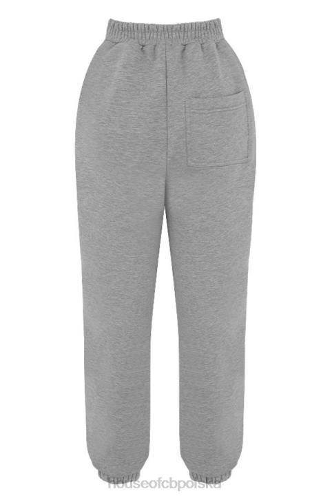 House of CB Szare Spodnie do Joggingu Polarowe Komfort i Styl