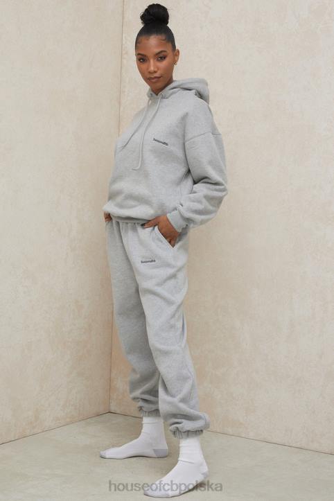 House of CB Szare Spodnie do Joggingu Polarowe Komfort i Styl