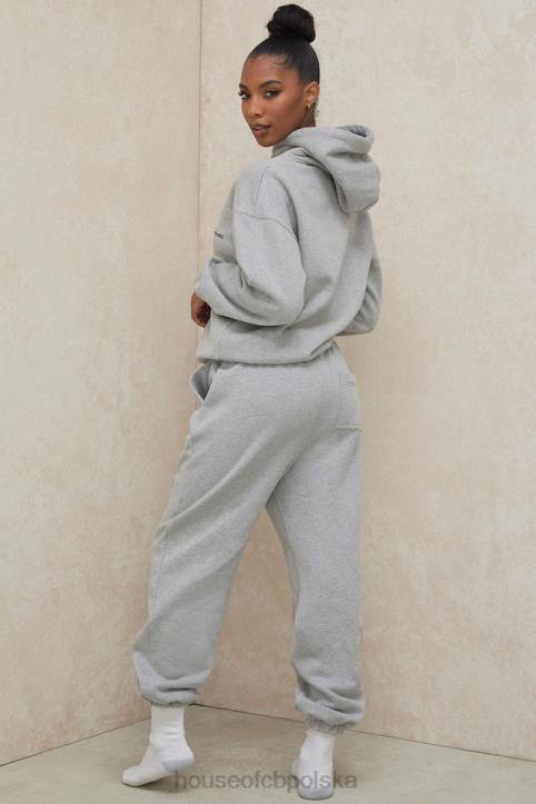 House of CB Szare Spodnie do Joggingu Polarowe Komfort i Styl