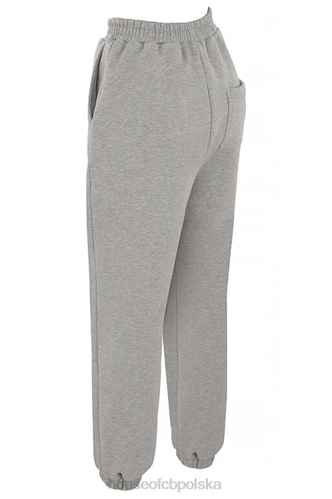 House of CB jasnoszare spodnie joggingowe polarowe komfort i styl