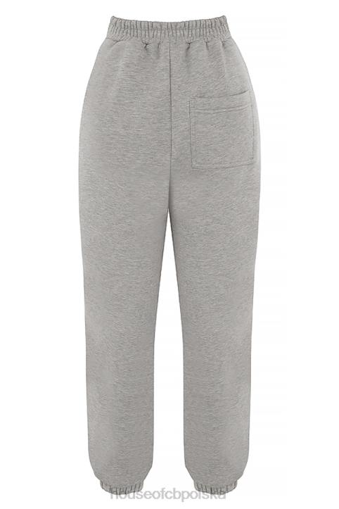 House of CB jasnoszare spodnie joggingowe polarowe komfort i styl