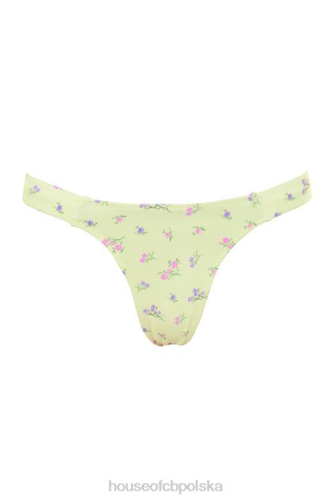 House of CB Mariposa cytrynowe bikini kwiatowy nadruk na lato