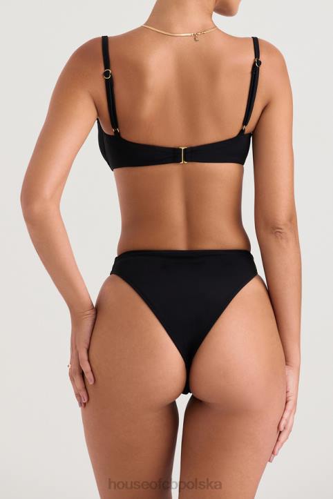 House of CB Czarny dół od bikini Mykonos z wysokim stanem 4PND1234 odzież