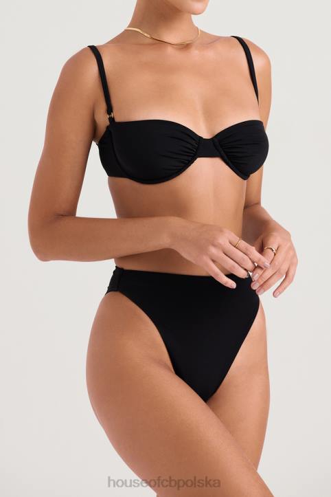 House of CB Czarny bikini Mykonos wysoki stan stylowy i wygodny
