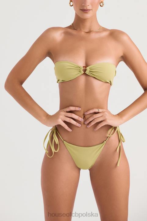 House of CB Dół od bikini w kolorze oliwkowym santorini, wiązany z boku 4PND1216 odzież