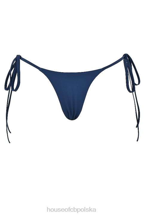 House of CB Dół bikini wiązany głęboki błękit Santorini modny styl