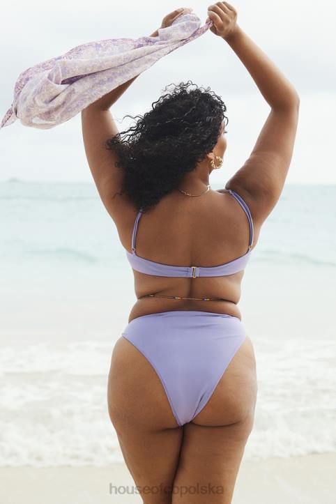 House of CB Fioletowy bikini wysoki stan Mykonos stylowy dół