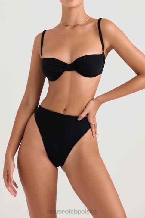 House of CB Czarna góra bikini fiszbinowa Monaco idealna na plażę