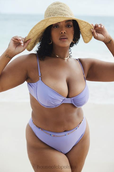 House of CB Fioletowa bikini na fiszbinach Monako stylowy i seksowny