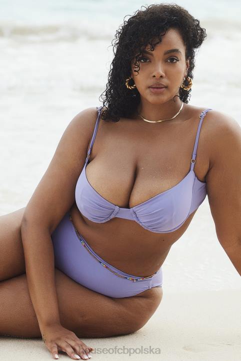 House of CB Fioletowa bikini na fiszbinach Monako stylowy i seksowny