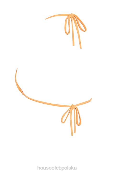 House of CB Jasnopomarańczowa bikini wiązana na szyi modny top