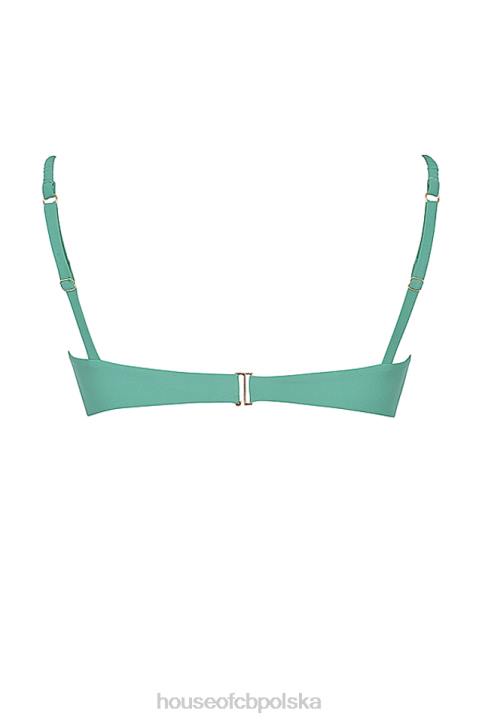 House of CB Eukaliptusowa Marszczona Góra Bikini Cassis Stylish Moda