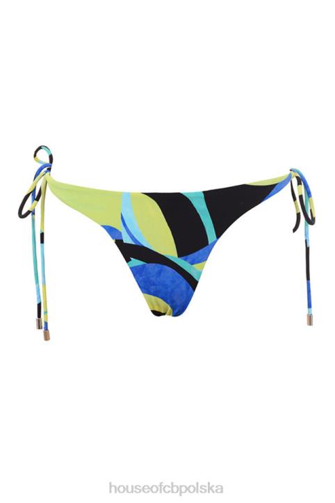 House of CB Niebieskozielone bikini wiązane na szyi Isla Grande letnia moda plażowa