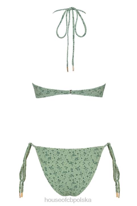 House of CB Zielone bikini odwrócony trójkąt lira stylowy modny