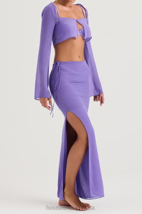 House of CB Fioletowy Top Marsylski Stylowy i Elegancki