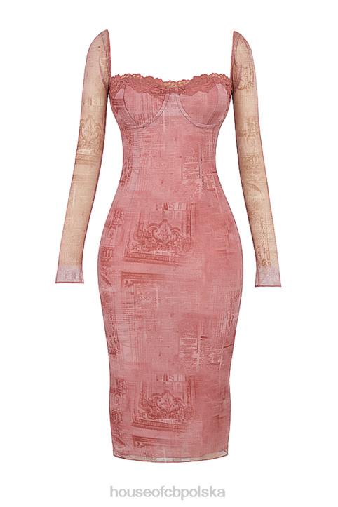 House of CB Sukienka Gorsetowa Seraphina Różowy Trend