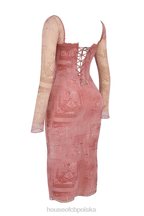 House of CB Sukienka Gorsetowa Seraphina Różowy Trend