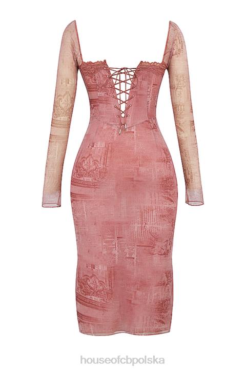 House of CB Sukienka Gorsetowa Seraphina Różowy Trend