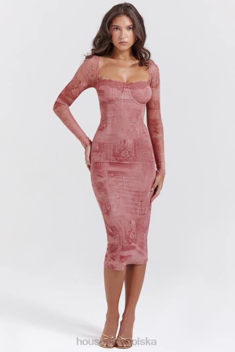 House of CB Sukienka Gorsetowa Seraphina Różowy Trend