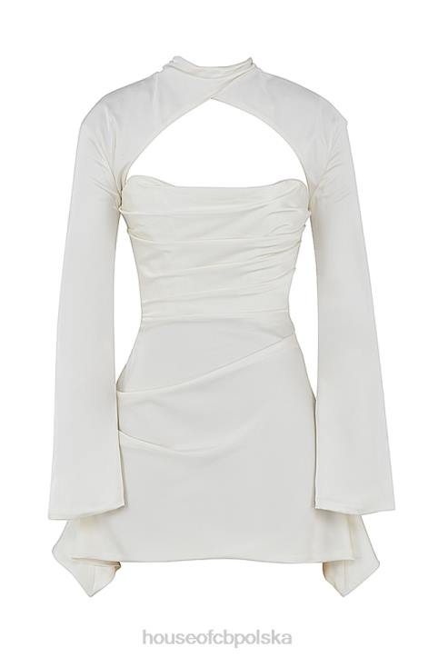House of CB Gorsetowa Sukienka Toira Kość Słoniowa Stylowa Moda