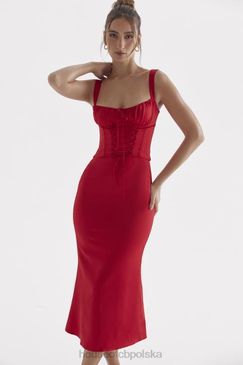 House of CB Gorsetowa sukienka w kolorze czerwonej róży w Walencji 4PND304 odzież