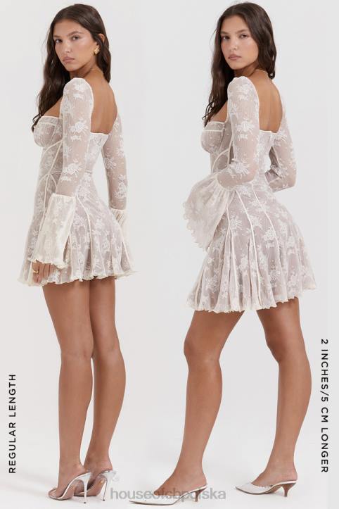 House of CB Kremowa Koronkowa Gorsetowa Sukienka Vintage Analissa 4PND170 Elegancja i Styl