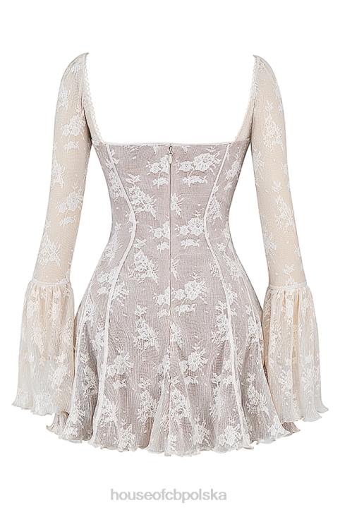 House of CB Kremowa Koronkowa Gorsetowa Sukienka Vintage Analissa 4PND170 Elegancja i Styl